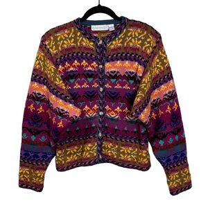 Vintage Chunky Cotton Knit Sweater sz S